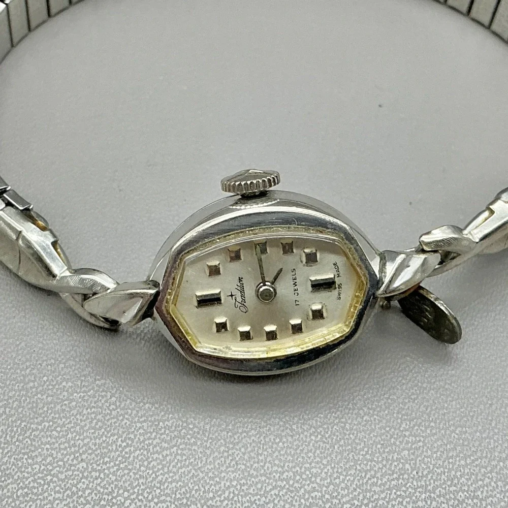 Tradition Watch Vintage Ladies 17 Jewel Swiss 10K RGP Speidel Parts Repair